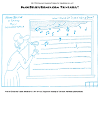 Raining Music printable from MakeBeliefsComix.com